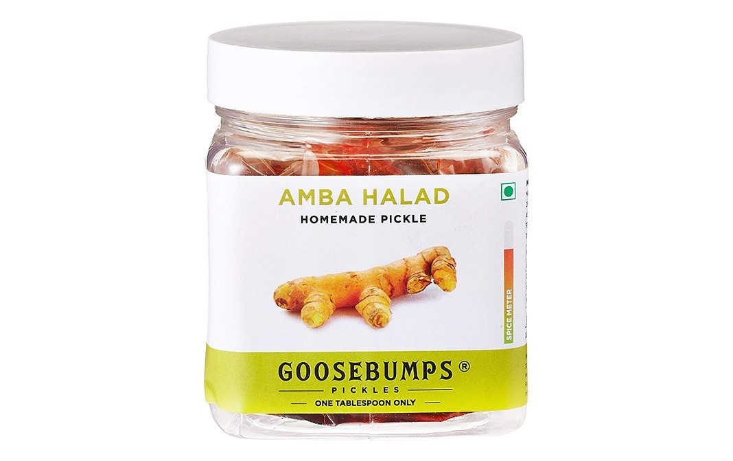 Goosebumps Amba Halad Homemade Pickle   Glass Jar  250 grams